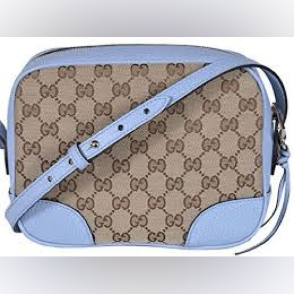 🆕GUCCI🆕 🐝 Full Retail Package/ GG Logo Canvas w. Leather Crossbody Camera Bag - Picture 11 of 12